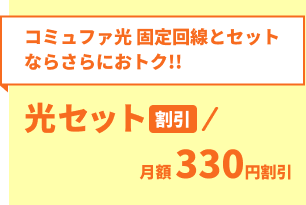 月額330円割引※2 セットをご用意 2