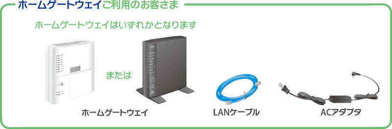 ホームゲートウェイご利用のお客さま