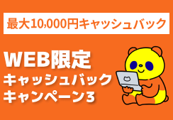  WEB限定キャッシュバックキャンペーン3