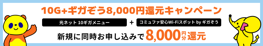 10Gギガぞう12,000円還元キャンペーン