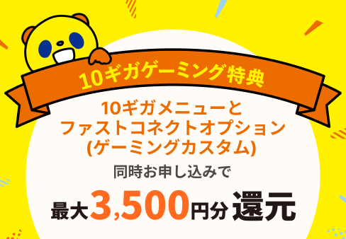 10ギガゲーミング特典