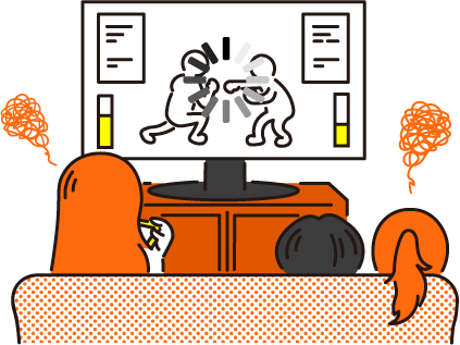 動画やゲームをしている時
