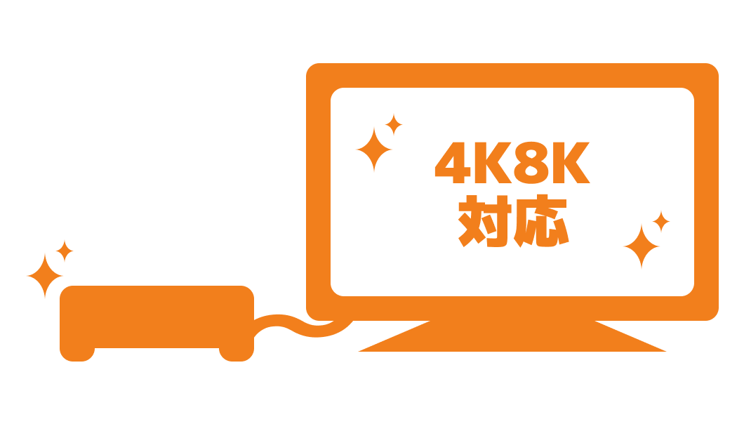 BS4K8Kも視聴可能の説明画像です。