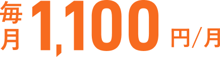 毎月1,100円（税込）/月