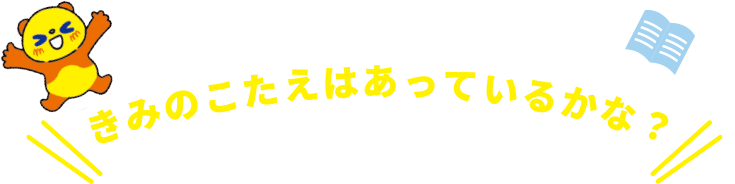 きみのこたえは合っているかな？