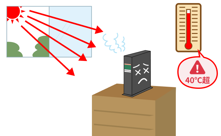 40℃以下の場所に設置してください。
