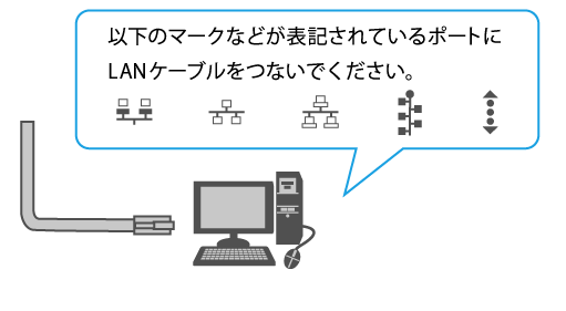 無線LANにて接続される場合