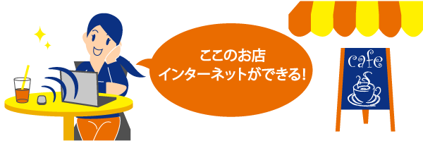 ここのお店インターネットができる！