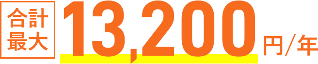 合計13,200円（税込）/年