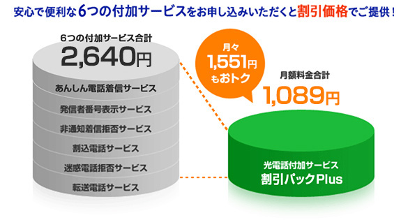 光電話付加サービス割引パックPlus