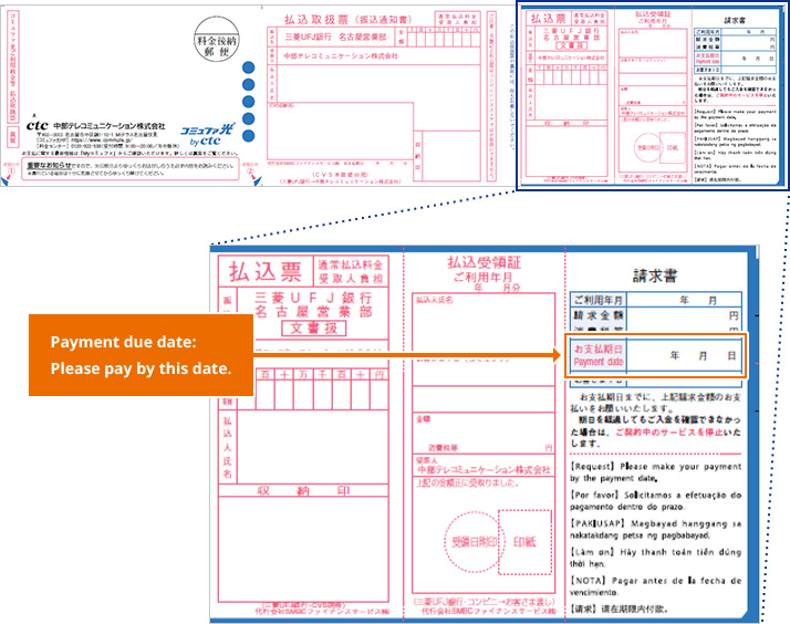 Payment due date: Please pay by this date.